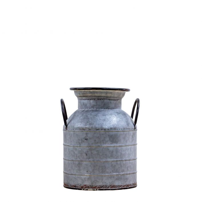 GALLERY ARLEY GALVANISED MILK CHURN GREY SMALL