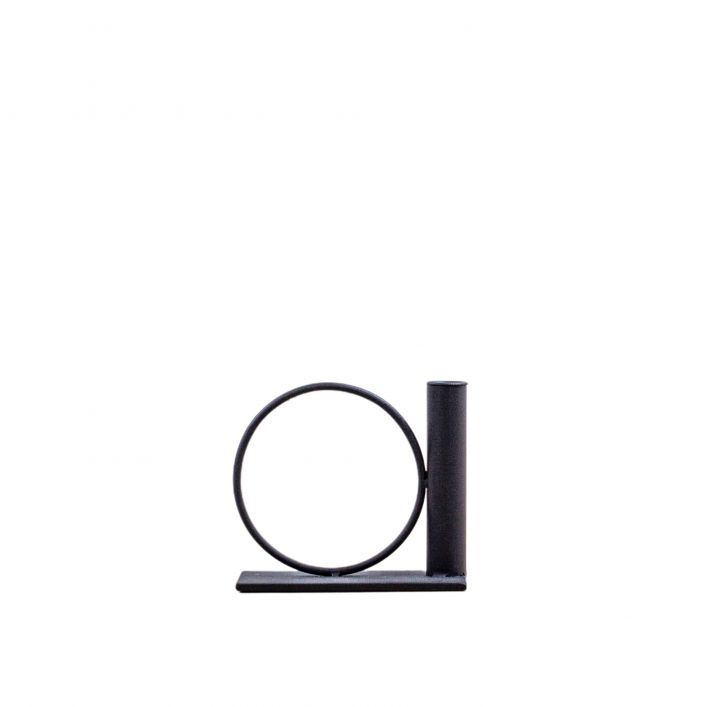 GALLERY YARA CANDLESTICK METAL BLACK