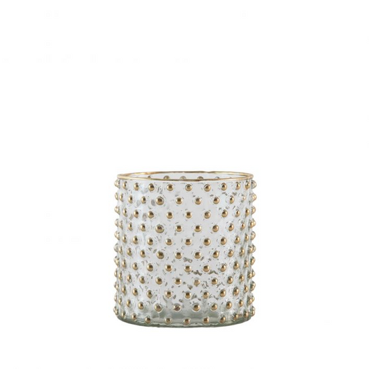 GALLERY SPOTTY TEALIGHT HOLDER GOLD