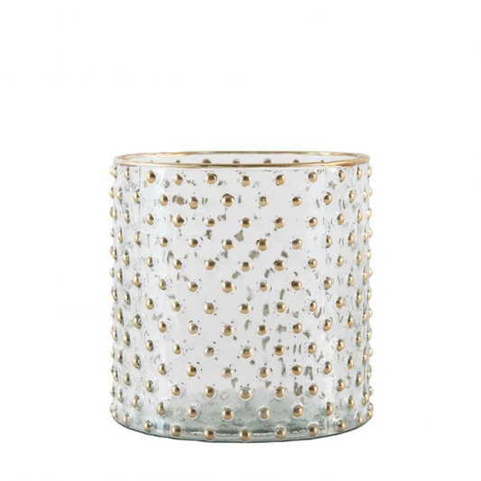 GALLERY SPOTTY VOTIVE GOLD CLEAR/GOLD