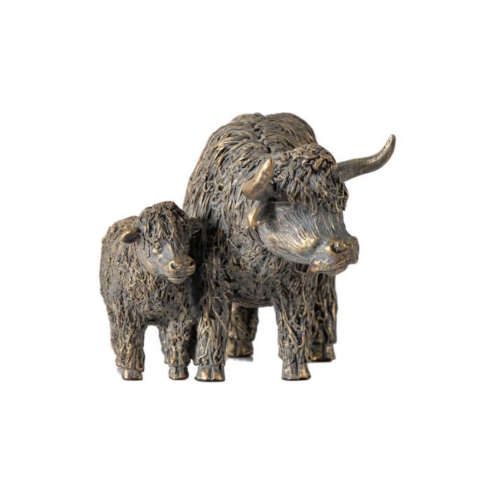 GALLERY HIGHLAND COW MUM & CALF BRONZE