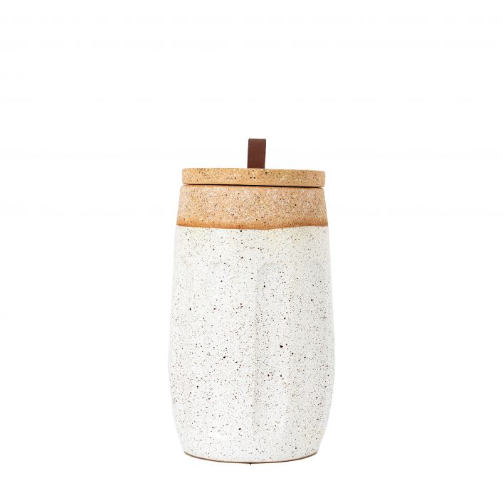 GALLERY CALLOW JAR WHITE NATURAL WHITE