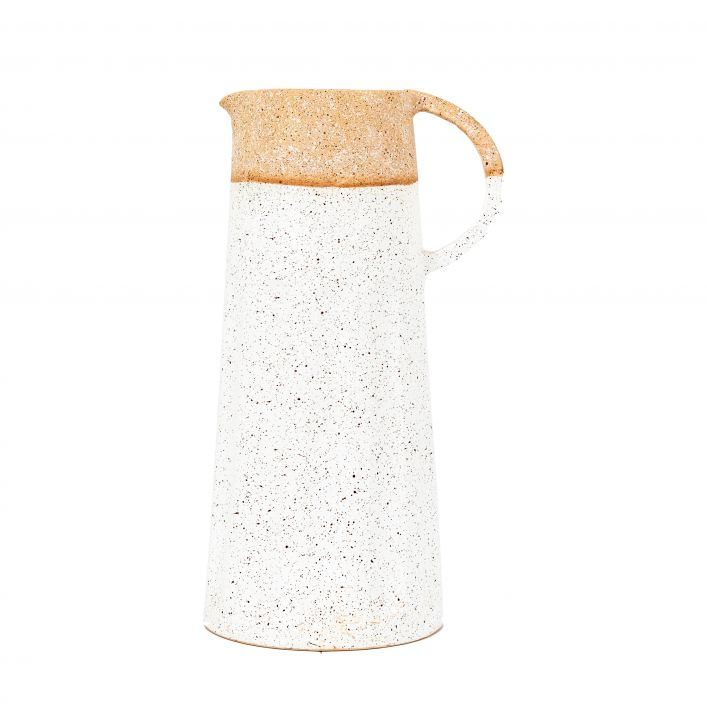 GALLERY CALLOW PITCHER VASE WHITE SLATE