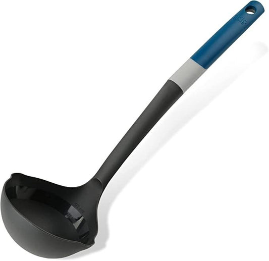 PRESTIGE 2IN1 KITCHEN TOOLS LADLE WITH SILICONE EDGE GREY