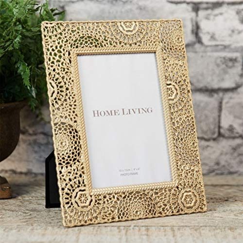 WIDDOP MOROCCAN COLLECTION GOLD PAINTED METAL PHOTO FRAME 4*6"