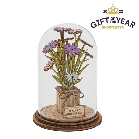 KLOCHE HAPPY ANNIVERSARY FLOWER ORNAMENT