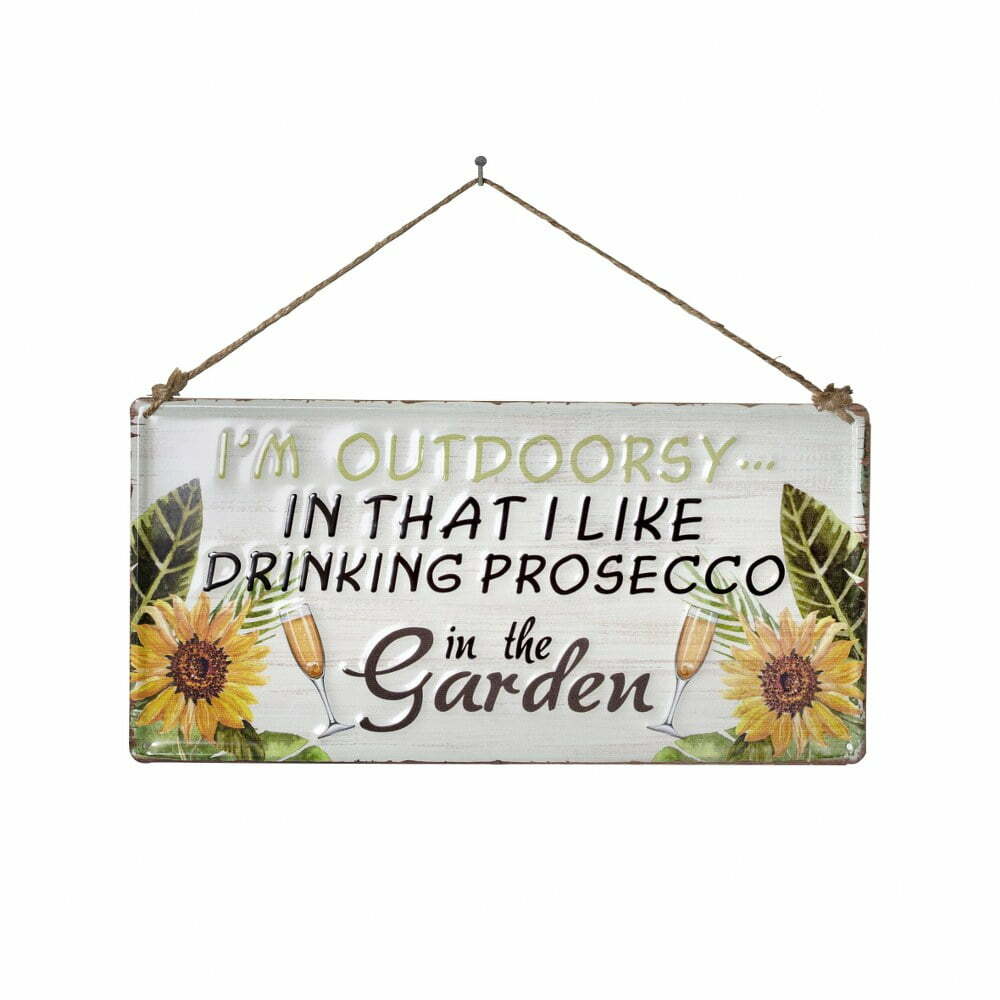 LA HACIENDA I'M OUTDOORSY METAL SIGN