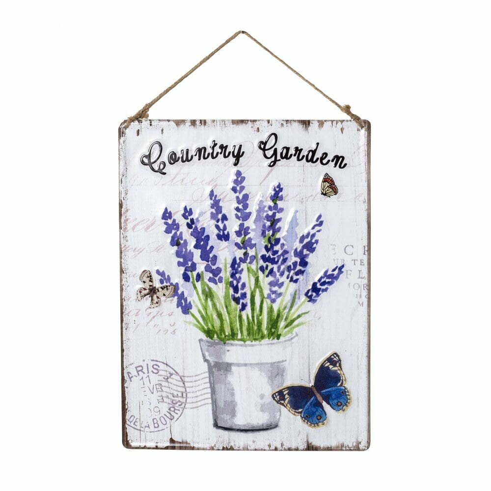 LA HACIENDA COUNTRY GARDEN METAL SIGN