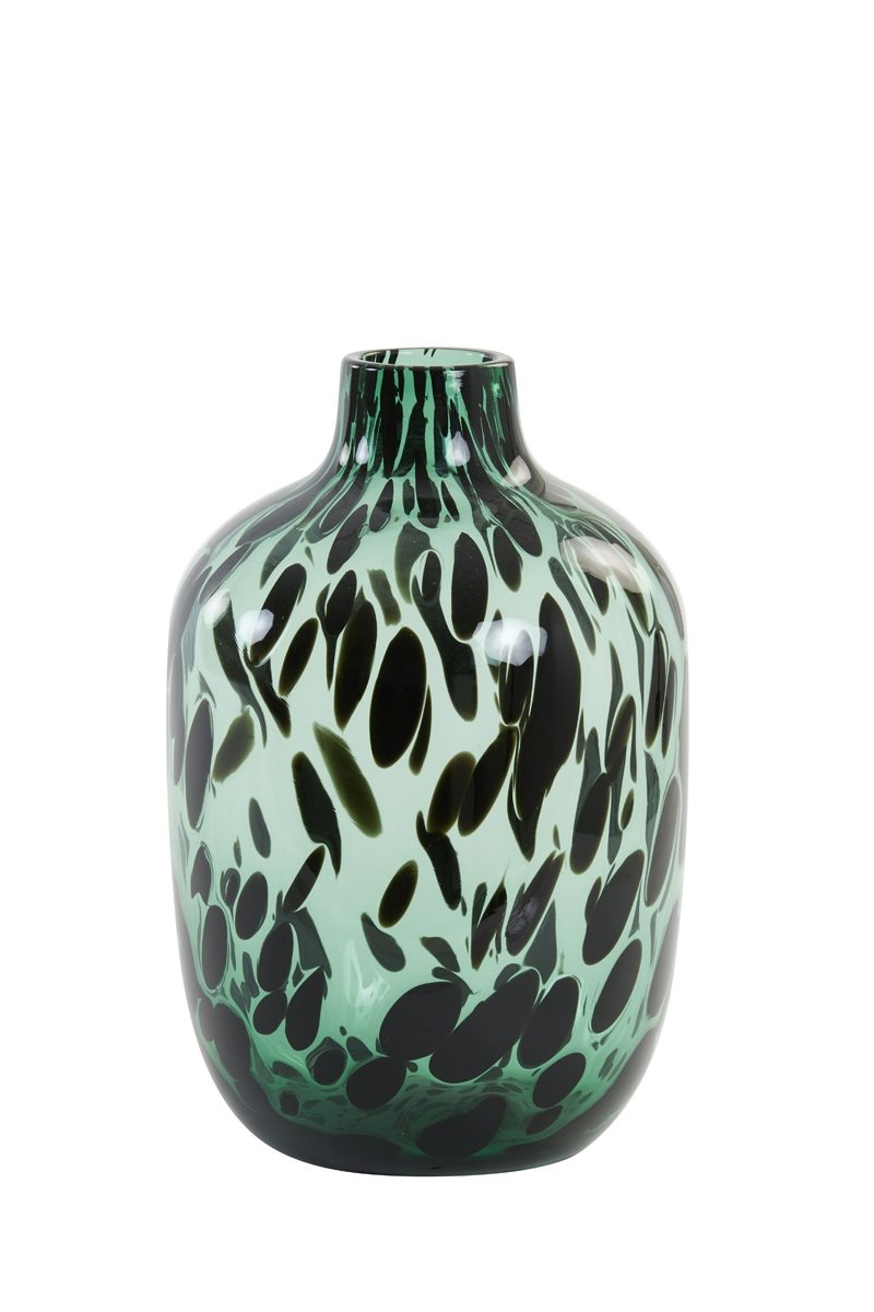 LIGHT & LIVING VASE 16-25CM DARKER GLASS DARKER GREEN-BLACK