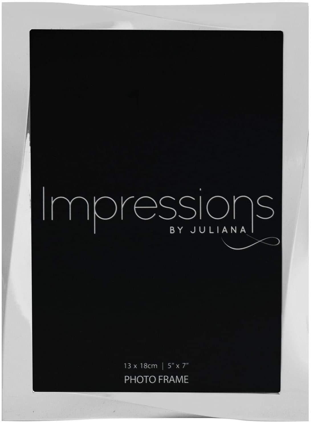 IMPRESSIONS SILVERPLATED TWISTED EDGE PHOTO FRAME 5*7"