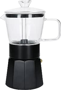 LA CAFETIERE GLASS ESPRESSO MAKER 6 CUP BLACK