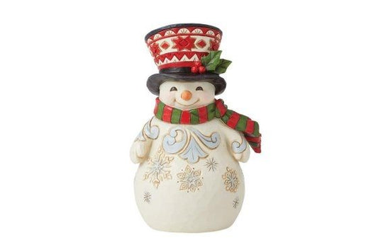 ENESCO SNOWMAN W LARGE HAT PINT SIZE