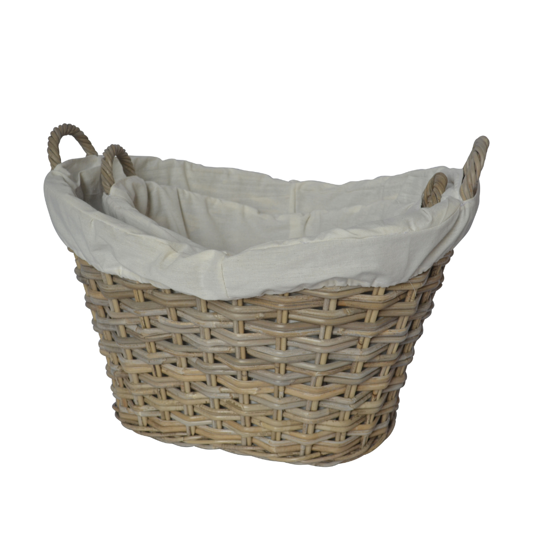 LOWS OF DUNDEE OVAL LOG BASKET MEDIUM