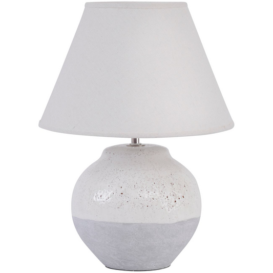 LIBRA SLYLINE GREY PORCELAIN TABLE LAMP AND SHADE, SMALL