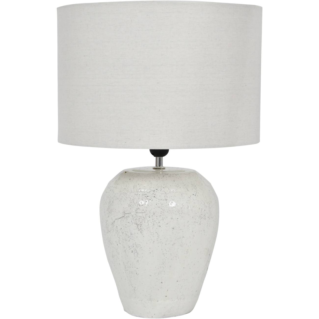 LIBRA SPECKLE TERRACOTTA GLAZED TABLE LAMP WITH SHADE