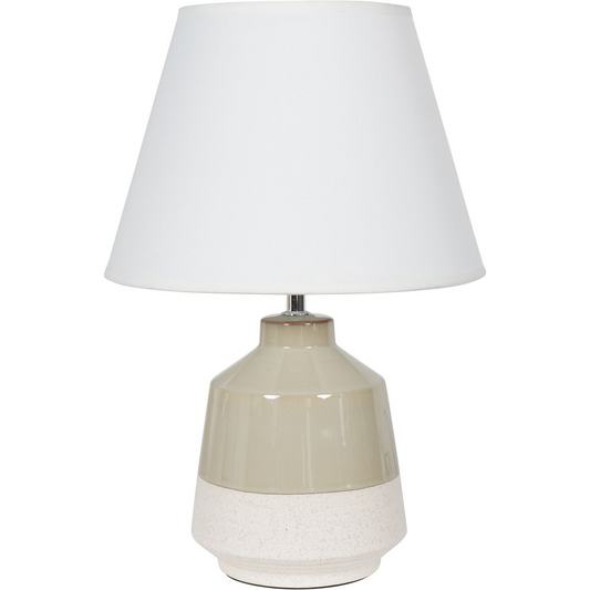 LIBRA CANTERBURY SOFT GREEN DIPPED GLAZE TABLE LAMP 44CM IVORY SHADE