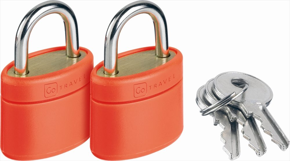 GO TRAVEL LUGGAGE LOCK, GLO LOCK & KEYS PACK OF 2