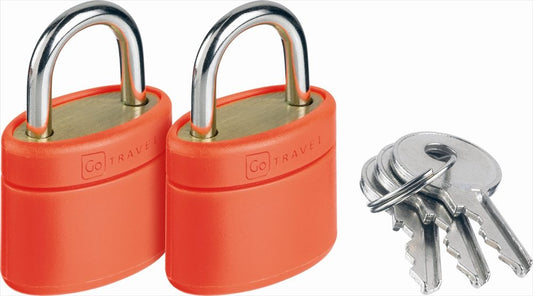 GO TRAVEL LUGGAGE LOCK, GLO LOCK & KEYS PACK OF 2