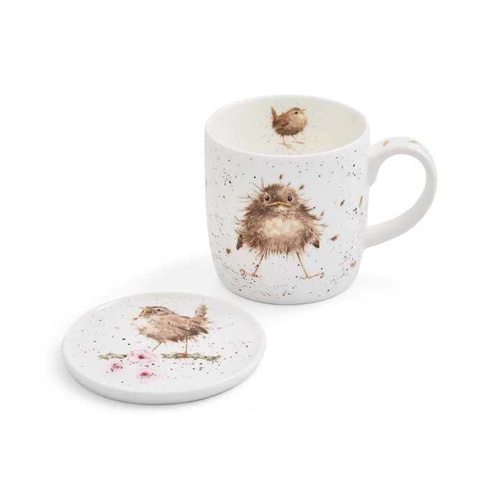 WRENDALE FLYING THE NEST (BIRDS) MUG 0.3L COASTER 9.5CM