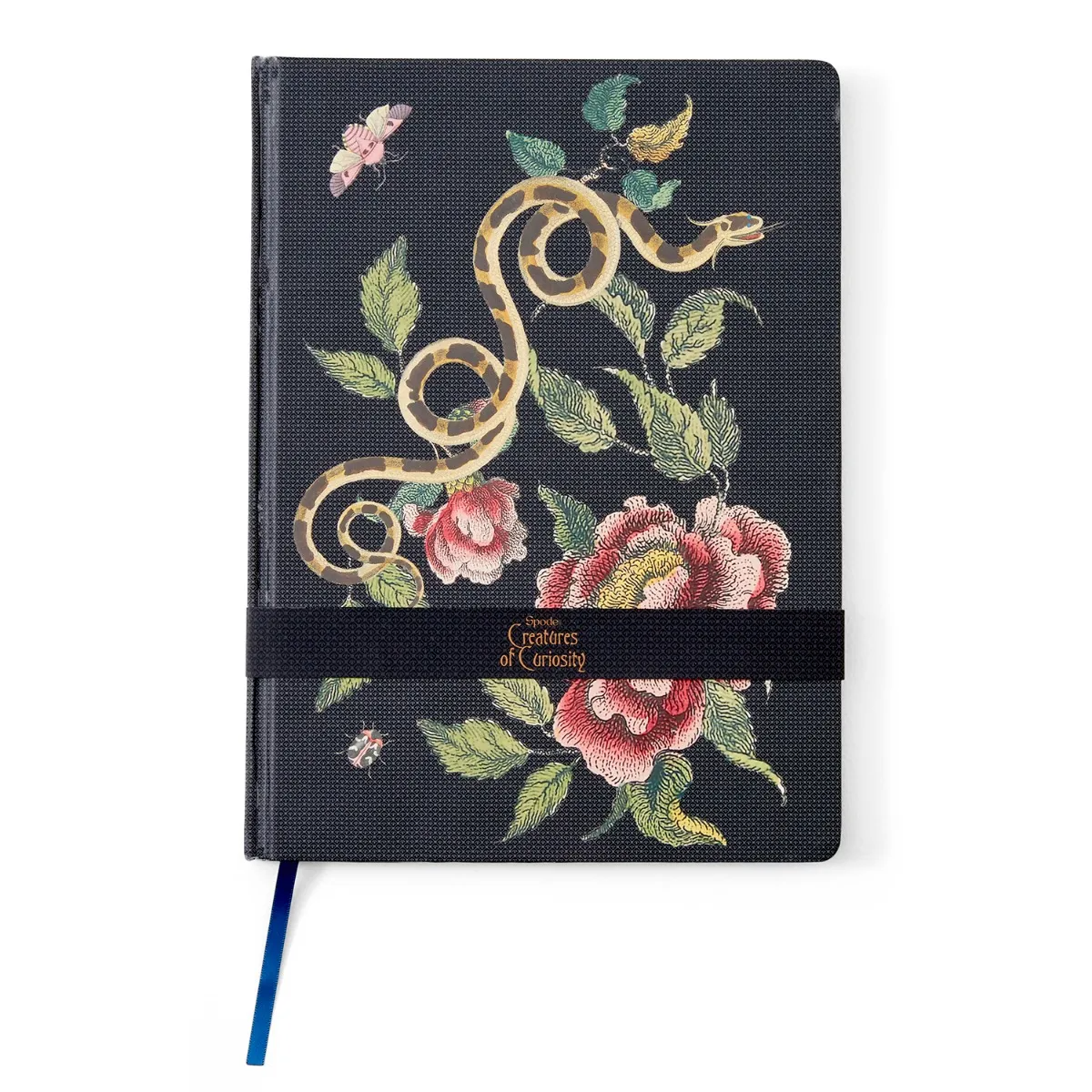 SPODE CREATURES OF CURIOSITY NOTEBOOK FLORAL BLACK