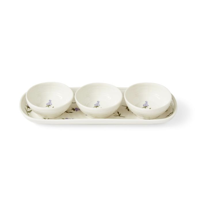 SOPHIE CONRAN LAVANDULA 3 BOWLS & TRAY SET