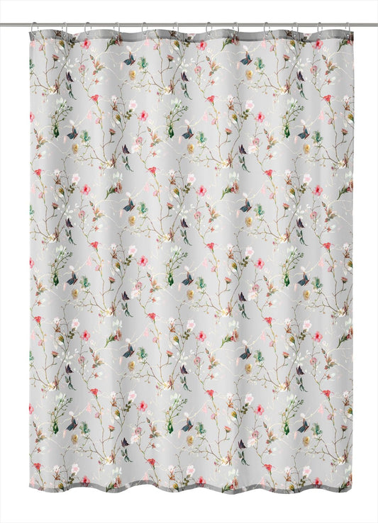 KLEINE WOLKE FLORES SHOWER CURTAIN MULTICOLOR 180x200CM 100% POLYESTER