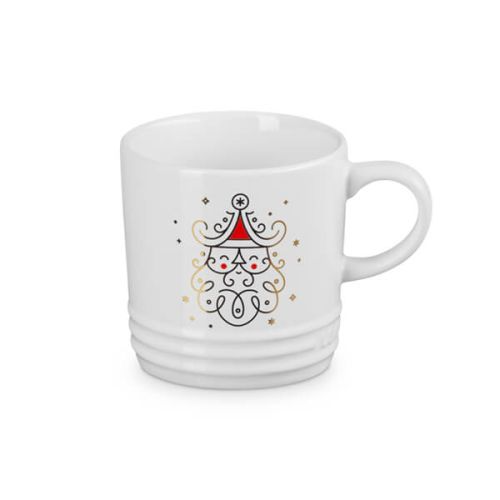 LE CREUSET 350ML NOEL MUG SANTA WHITE