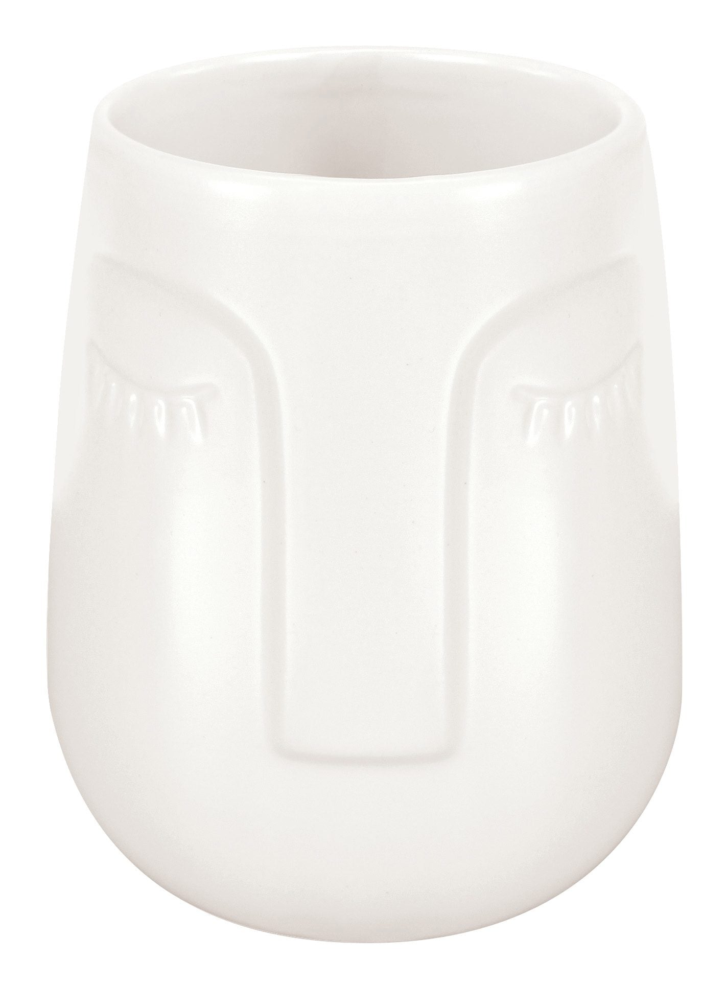 KLEINE WOLKE FACE STONEWARE WHITE TUMBLER