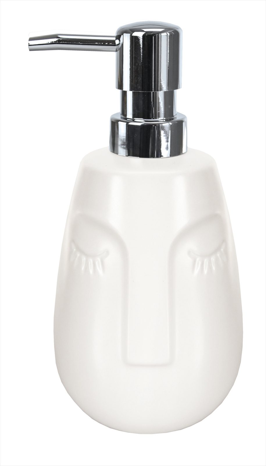 KLEINE WOLKE FACE STONEWARE SOAP DISPENSER WHITE