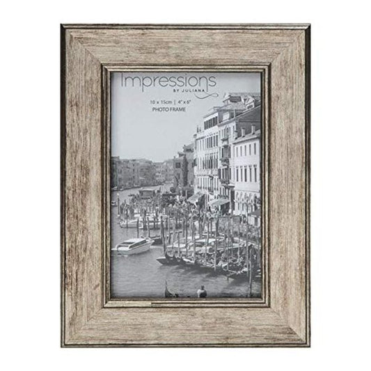 IMPRESSIONS TARNISHED PEWTER LOOK PHOTO FRAME 4*6"