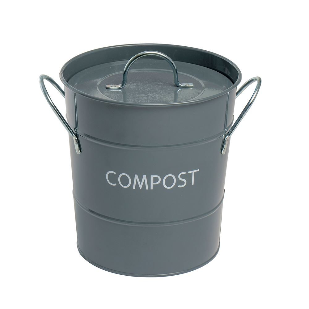 EDDINGTONS GREY COMPOST PAIL 22CM DIA