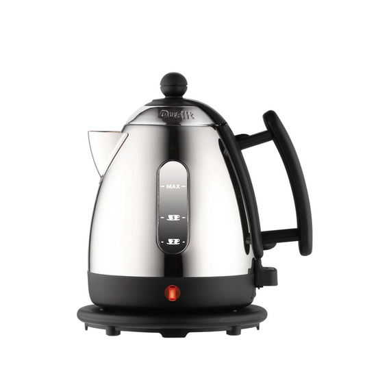 DUALIT 1LT S/S KETTLE WITH BLACK HANDLES