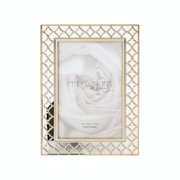 IMPRESSIONS LATTICE CUT METAL PHOTO FRAME-4*6"