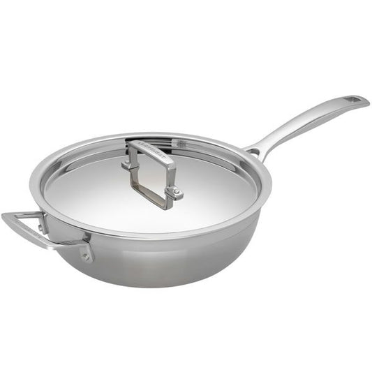 LE CREUSET 3-PLY STAINLESS STEEL NON-STICK CHEFS PAN 24CM