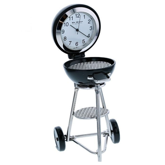 WM. WIDDOP MINIATURE CLOCK-ROUND BBQ