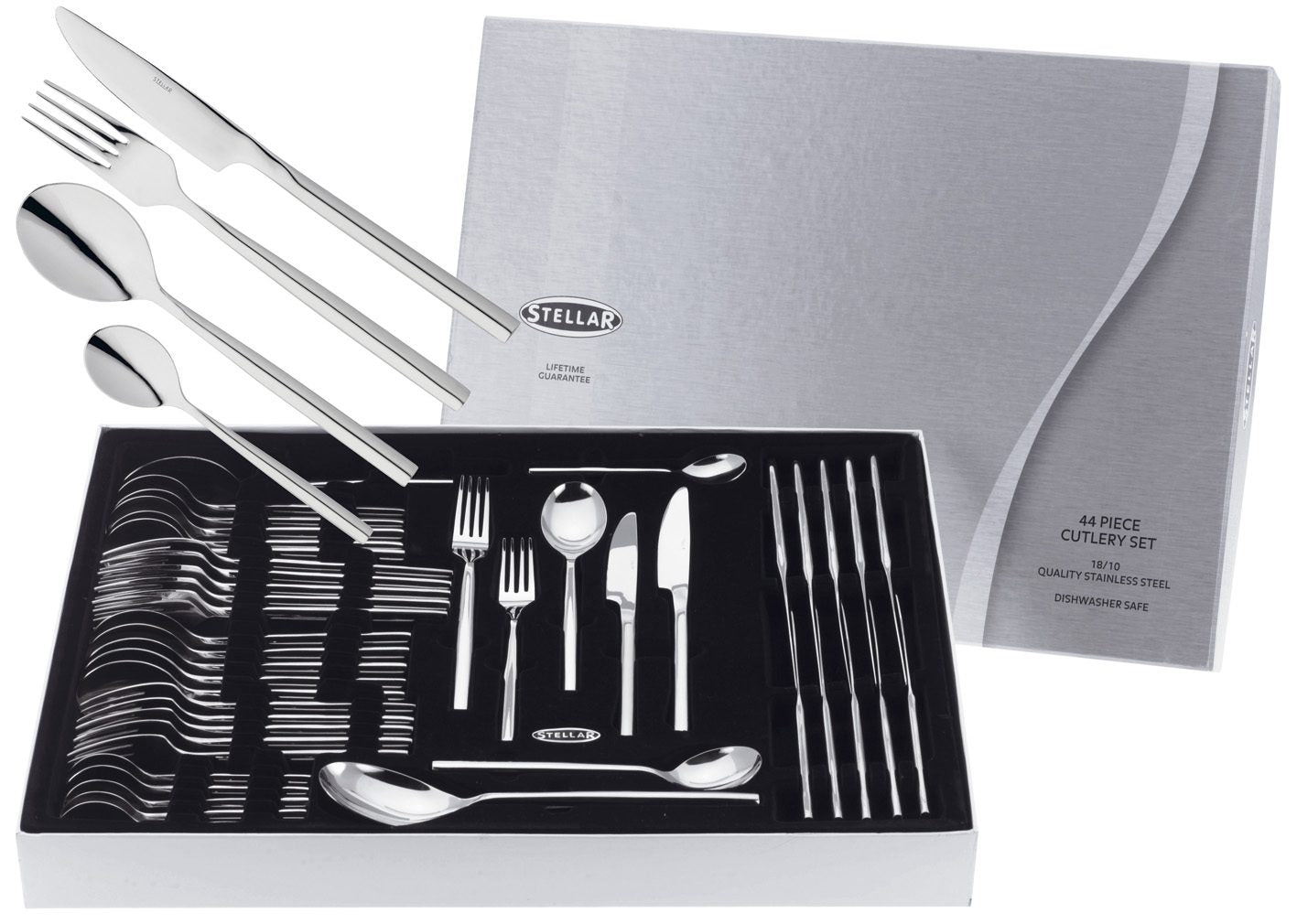 STELLAR ROCHESTER 44 PIECE CUTLERY SET