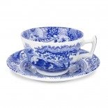 SPODE BLUE ITALIAN TEACUP & SAUCER