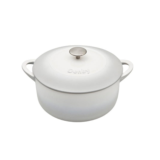 DENBY NATURAL CANVAS CAST IRON 24CM ROUND CASSEROLE