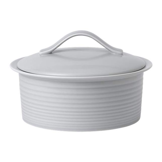 ROYAL DOULTON MAZE CVD CASSEROLE 24CM LIGHT GREY