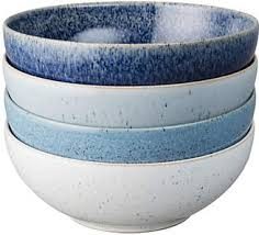 DENBY STUDIO BLUE 4 PIECE CEREAL BOWL SET