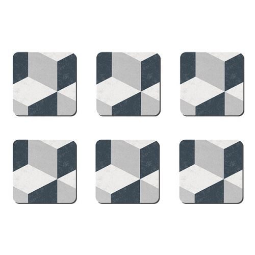 STUDIO GREY SET OF 6 SQUARE COASTERS