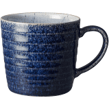 DENBY STUDIO BLUE COBALT RIDGED MUG