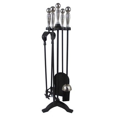 CASTLE LIVING BALL 5 PIECE COMPANION SET BLACK & PEWTER 23IN