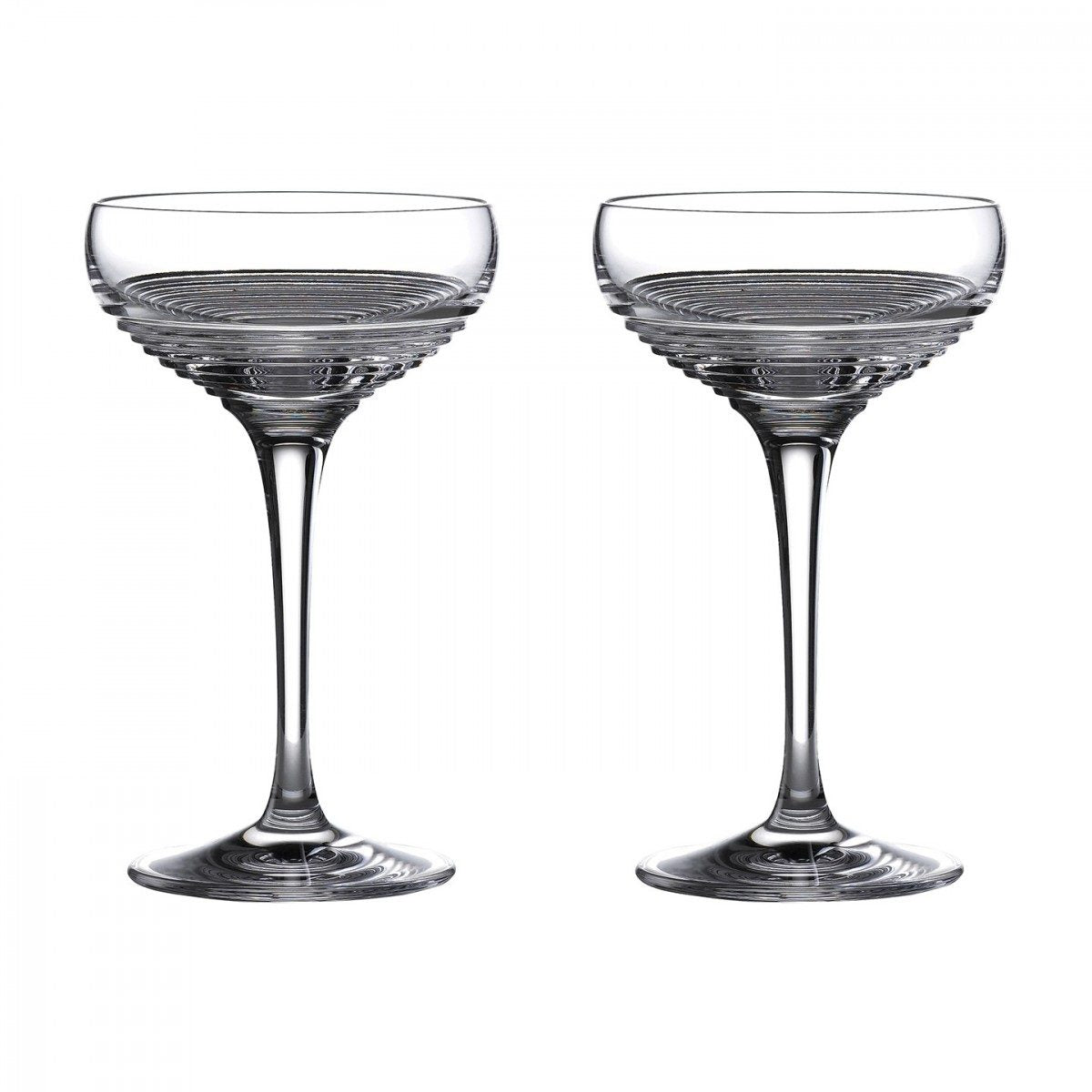 WATERFORD CRYSTAL MIXOLOGY RUM COUPE PAIR