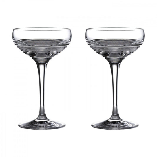 WATERFORD CRYSTAL MIXOLOGY RUM COUPE PAIR