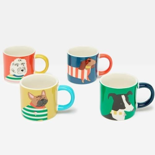 JOULES BRIGHTSIDE DOG ESPRESSO CUPPAS SET