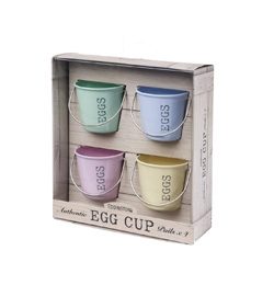 EGG CUP BUCKETS PASTEL SHADES