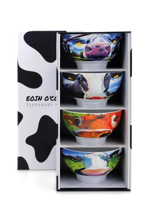 EOIN O'CONNOR SET OF 4 BOWLS COW