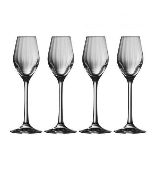 GALWAY CRYSTAL ERNE SHERRY/LIQUEUR SET OF 4