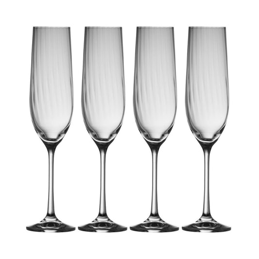 GALWAY CRYSTAL ERNE FLUTES SET OF 4